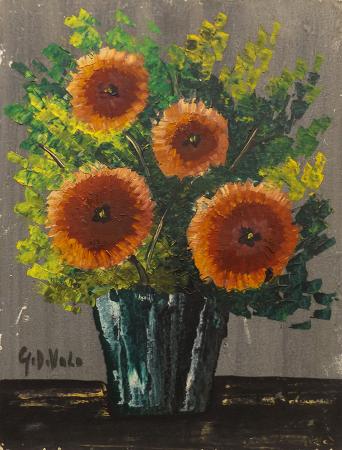 Art work by Giorgio Di Volo Vaso di Fiori  - oil canvas cardboard  
