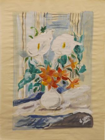 Art work by  Setti Vaso di Fiori  - watercolor paper 