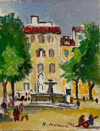 Art work by Rodolfo Marma Piazza S. Spirito  - oil canvas cardboard  