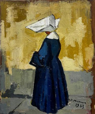 Quadro di Rodolfo Marma Figura  - olio tavola 