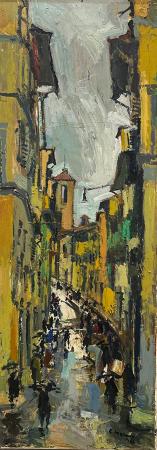 Art work by Rodolfo Marma Borgo La croce - oil canvas 