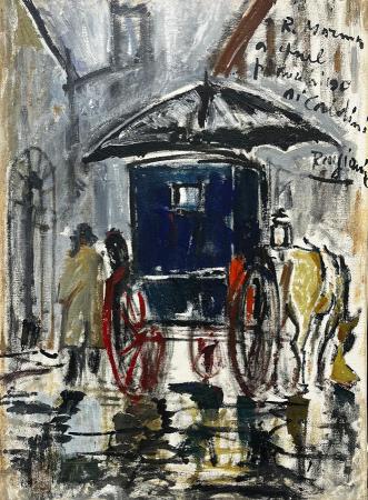 Quadro di Rodolfo Marma Carrozzella - olio tela 
