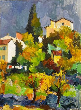 Quadro di Rodolfo Marma Autunno a Tavarnuzze - olio tela 