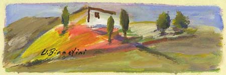 Quadro di Umberto Bianchini Paesaggio - tempera carta 