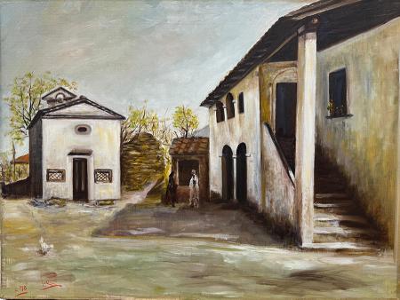 Art work by  Piccini  Casolare - oil canvas 