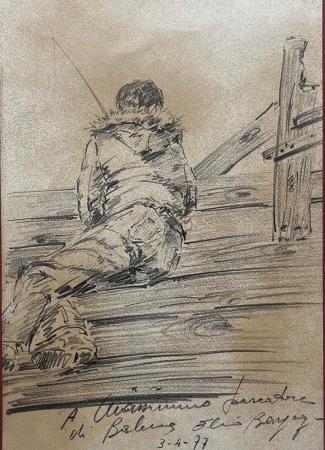 Art work by Elio Bargagni Pescatre  - lapis paper 