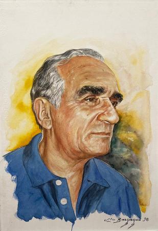 Quadro di Elio Bargagni Ritratto - acquerello carta su tavola 