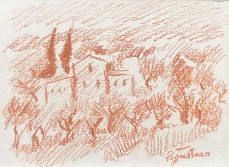 Art work by Luigi Pignataro Paesaggio  - blood cardboard 