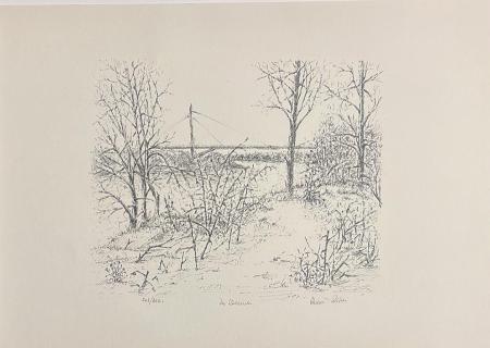 Quadro di  Ristori  Le Cascine  - litografia carta 