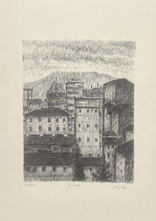 Art work by Giancarlo  Caligiani  Firenze - lithography paper 