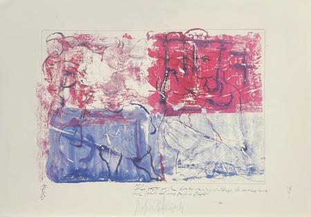 Art work by Roberto Panichi Il Gatto dagli stivali  - lithography paper 