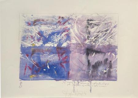 Art work by Roberto Panichi Il Barone di Munchausen  - lithography paper 