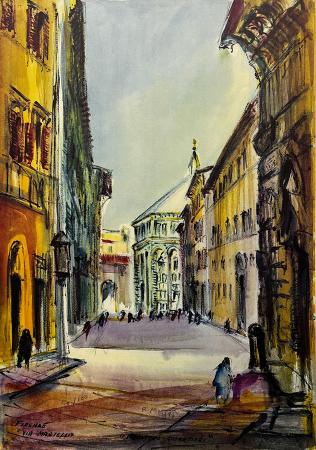 Quadro di Rodolfo Marma Via Martelli  - Pittori contemporanei galleria Firenze Art