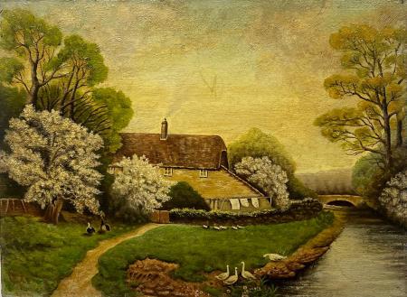 Art work by  Leoni  Paesaggi  - oil table 