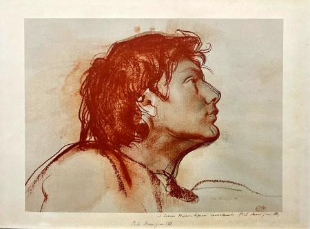 Art work by Pietro Annigoni Studio n°38 - print paper 