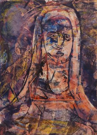 Art work by Gojmir Anton Kos Figura - oil paper 
