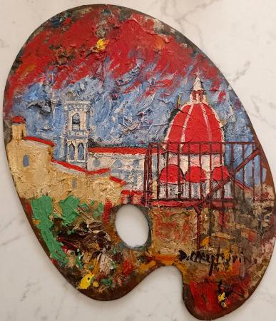 Quadro di Dino Migliorini Tavolozza Fiorentina - olio tavola 