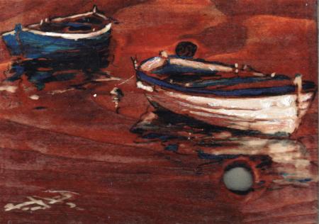 Quadro di Massimo Lomi 2 Barche - mista compensato 