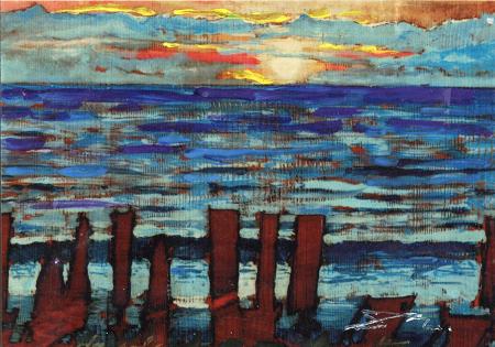 Quadro di Massimo Lomi Da soli - matita compensato 