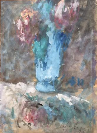 Art work by Sergio Scatizzi composizione floreale - mixed paper 