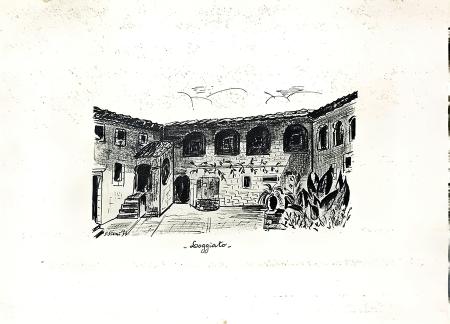 Quadro di Stefano Sieni Loggiato - china carta 