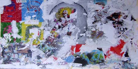 Quadro di Andrea Tirinnanzi Omaggio ai Queen - decollage cartone 