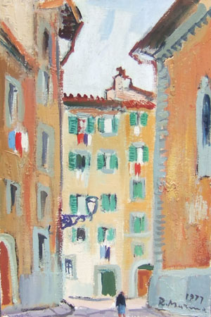 Quadro di Rodolfo Marma Chiasso dei coverelli - Pittori contemporanei galleria Firenze Art