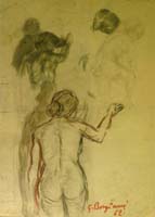 Quadro di Guido Borgianni Nudo Accademico - Pittori contemporanei galleria Firenze Art