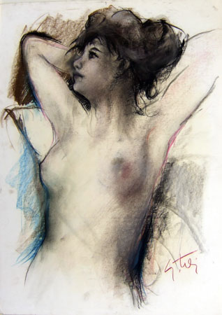 Artwork by Gino Tili, mixed on paper | Italian Painters FirenzeArt gallery italian painters