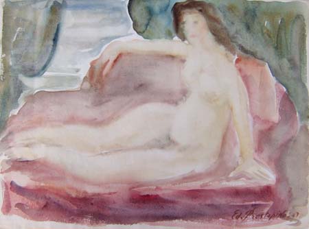 Quadro di Edmondo Prestopino Nudo - Pittori contemporanei galleria Firenze Art