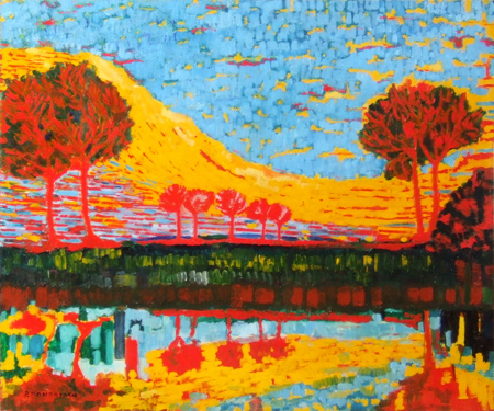 Quadro di Piet Mondriaan Paesaggio - olio tavola 
