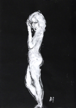 Quadro di Beppe Fabbrini Nudo - Pittori contemporanei galleria Firenze Art
