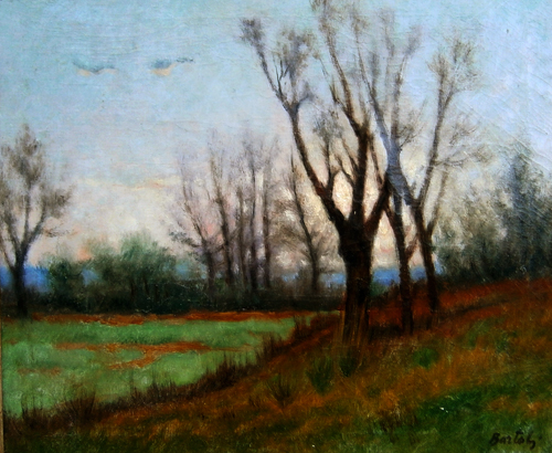 Quadro di Tullio Bartoli Paesaggio - olio tela 