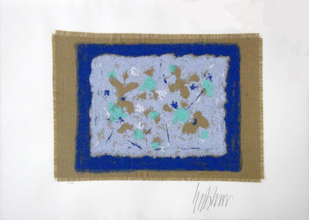Art work by Salvatore Emblema Fiori del Vesuvio - lithography jute 