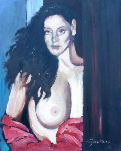 Quadro di Luigi Pignataro Seno nudo - Pittori contemporanei galleria Firenze Art