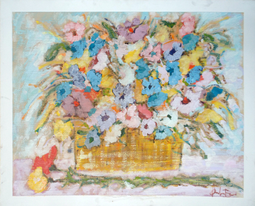 Quadro di Gianfranco Bosi Vaso di fiori - Pittori contemporanei galleria Firenze Art