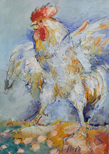 Art work by Emanuele Cappello Il Gallo - oil canvas 