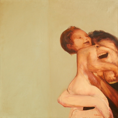 Quadro di Piero Tredici Maternità - olio tela 