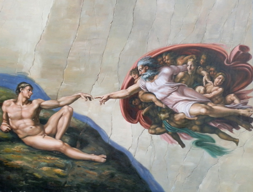 Quadro di  Anonimo Adamo e Dio (Copia d'autore) - Pittori contemporanei galleria Firenze Art