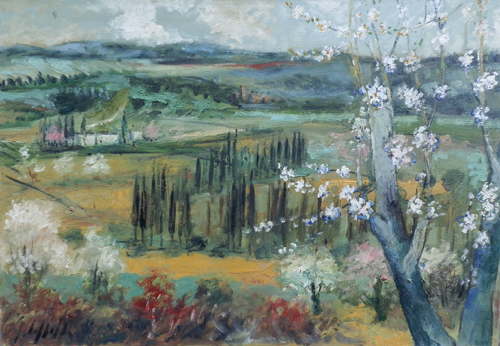 Quadro di Emanuele Cappello Paesaggio - olio tela 