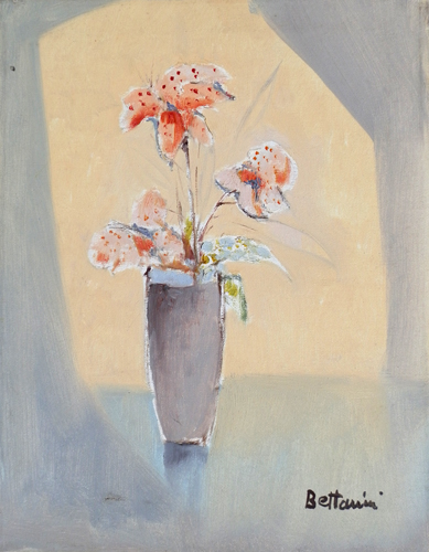 Quadro di Lido Bettarini Vaso di fiori - Pittori contemporanei galleria Firenze Art