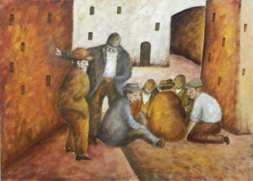 Art work by  Anonimo Giocatori di toppa - oil canvas 