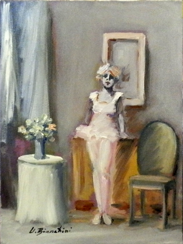 Art work by Umberto Bianchini Interno - oil canvas 