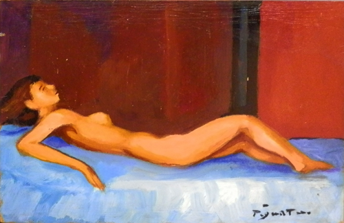 Quadro di Luigi Pignataro Nudo - olio tavola 