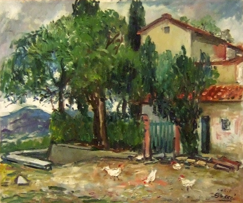 Quadro di Mario Bucci Paesaggio - olio tela 