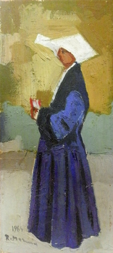 Art work by Rodolfo Marma Monachina - lithography canvas 