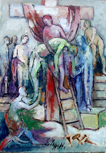 Art work by Emanuele Cappello Deposizione - oil canvas 