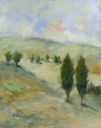 Quadro di Umberto Bianchini Paesaggio - olio tela 
