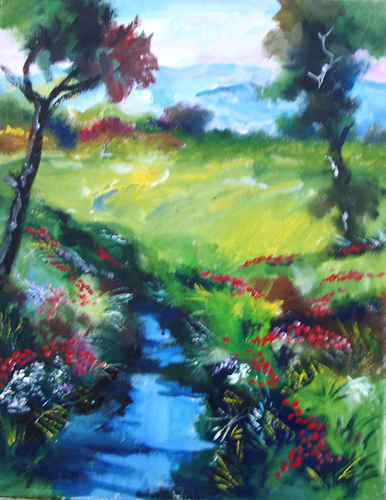 Art work by Luigi Pignataro Paesaggio - oil canvas 