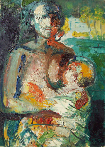 Quadro di Emanuele Cappello Maternità - olio tela 